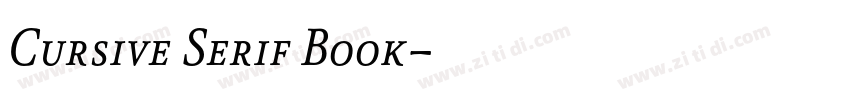 Cursive Serif Book字体转换